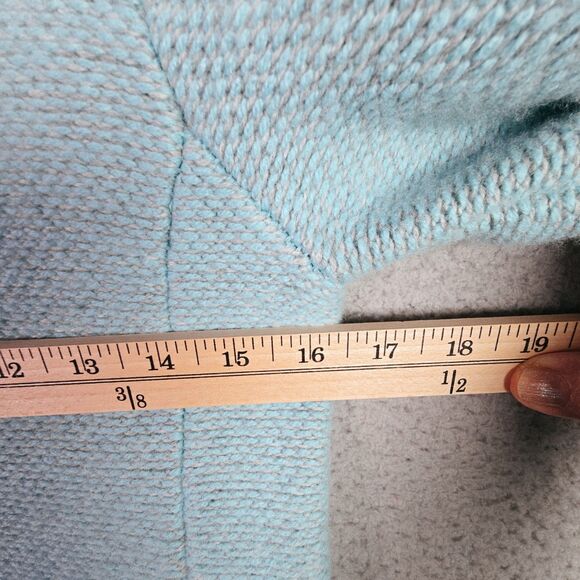 Ann Taylor Merino Wool Blend Zip Front Sweater Cardigan Light Blue Small - Picture 8 of 16